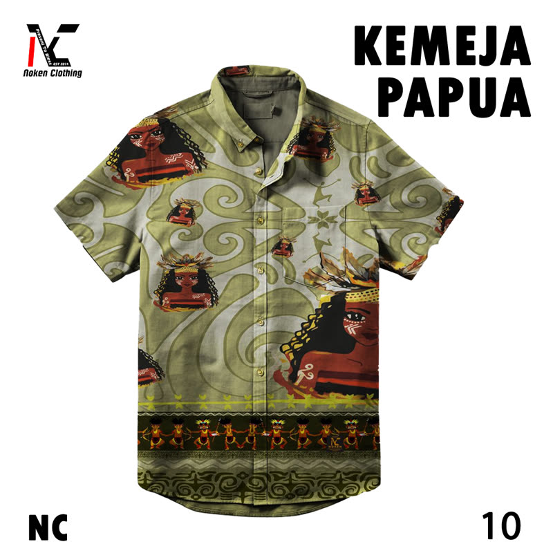 Kemeja Papua Noken Clothing motif No. 10